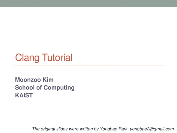 Clang Tutorial