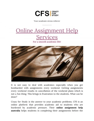 why are you choose Online Assignment Help In Australia - slide 1