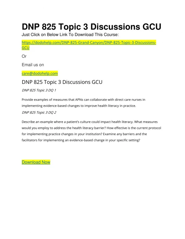 dnp 825 topic 3 discussions gcu just click