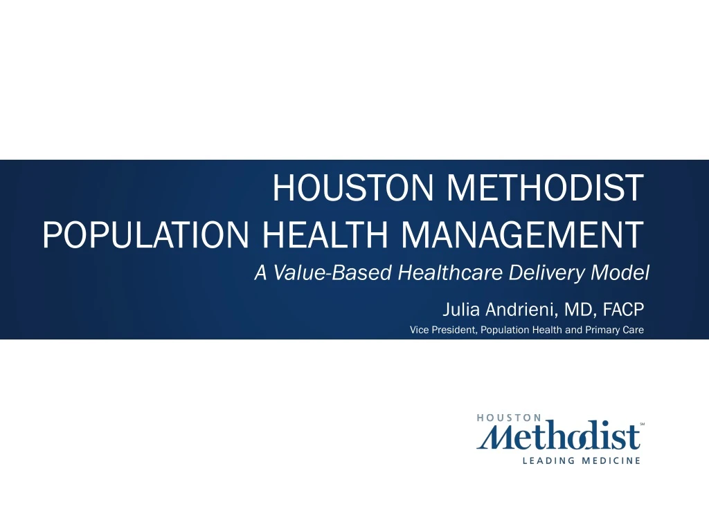 houston methodist population health management