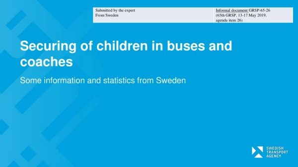 Securing of children in buses and coaches