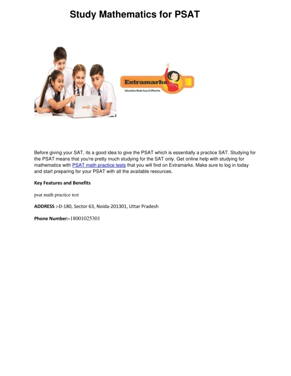 study mathematics for psat