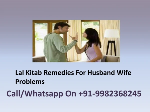 Lal Kitab Remedies For Husband Wife Problems