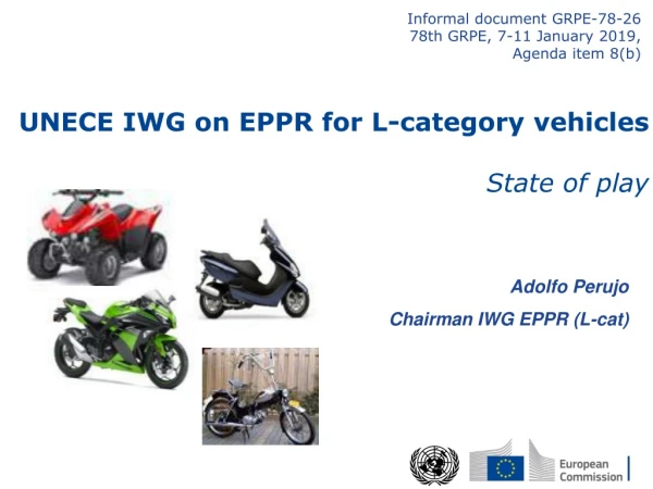 UNECE IWG on EPPR for L-category vehicles State of play