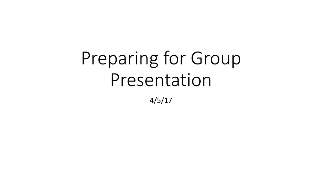 preparing for group presentation