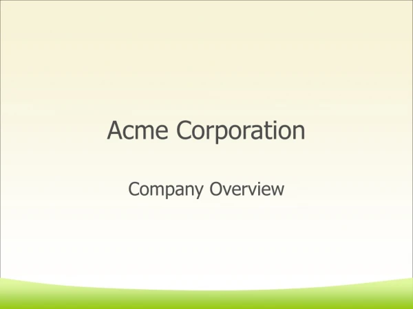 Acme Corporation