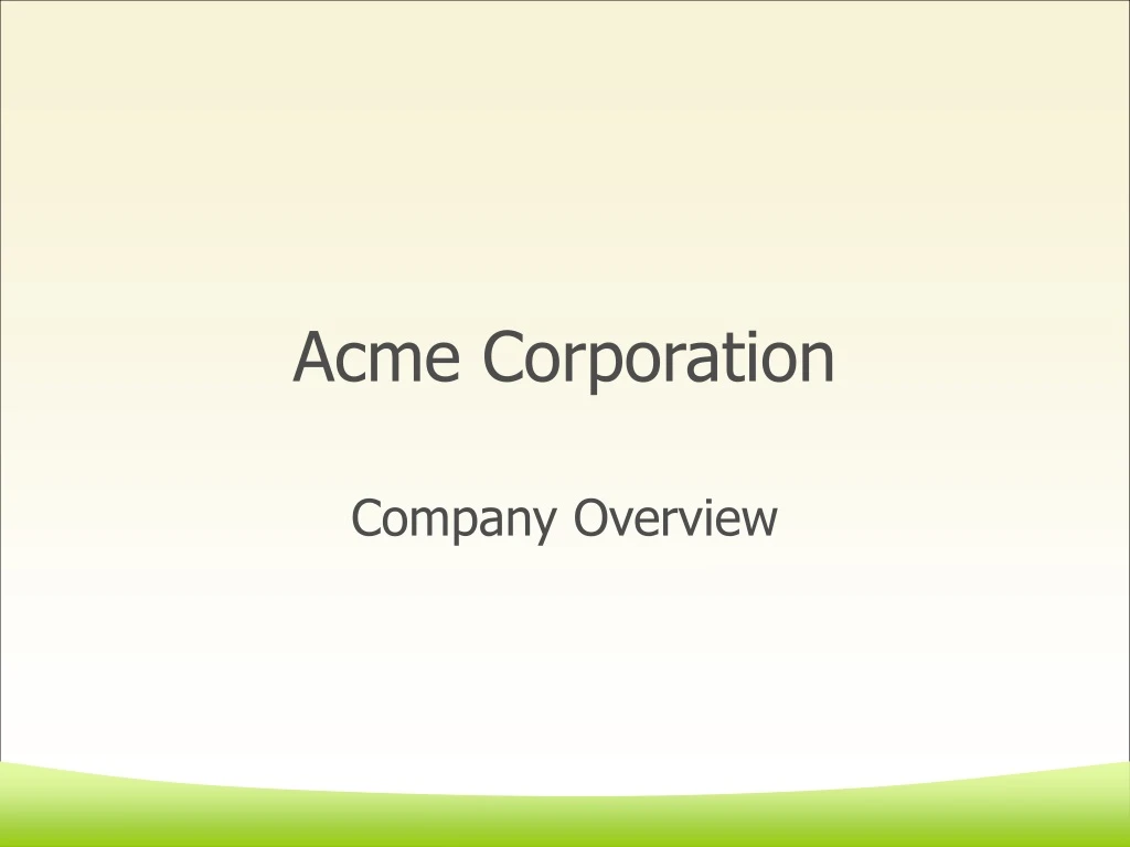 acme corporation