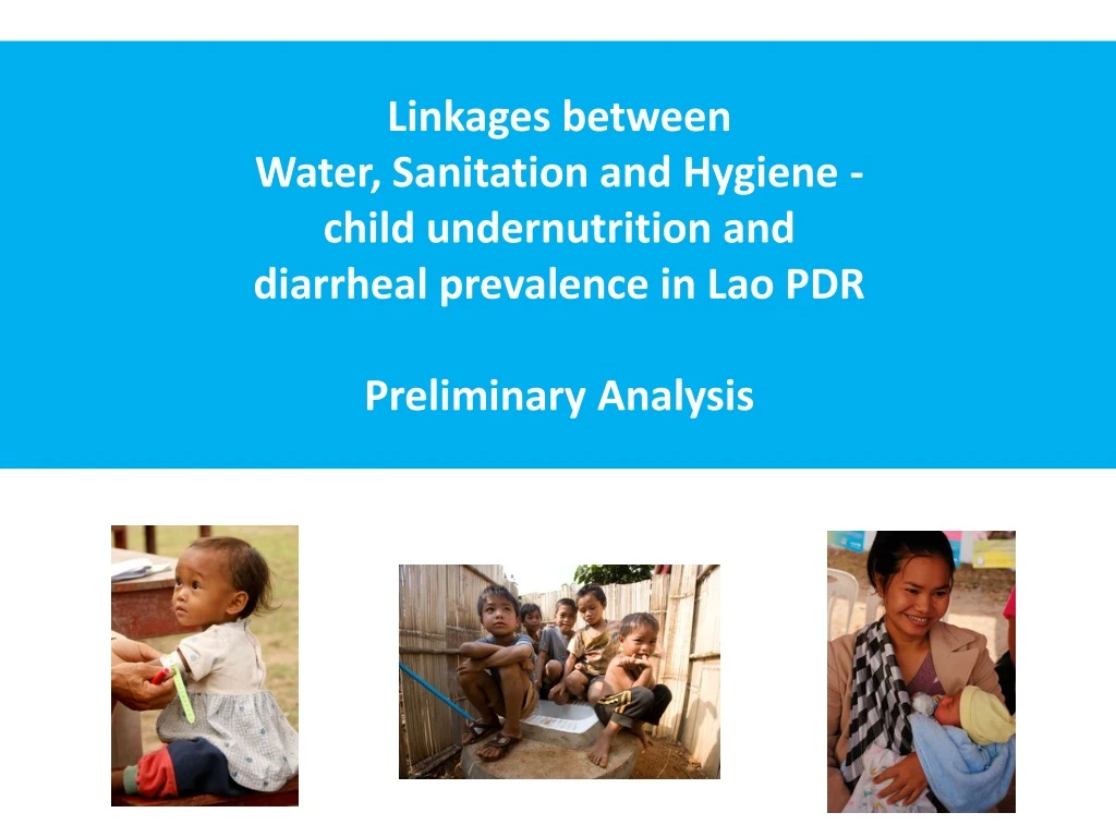 linkages between water sanitation and hygiene