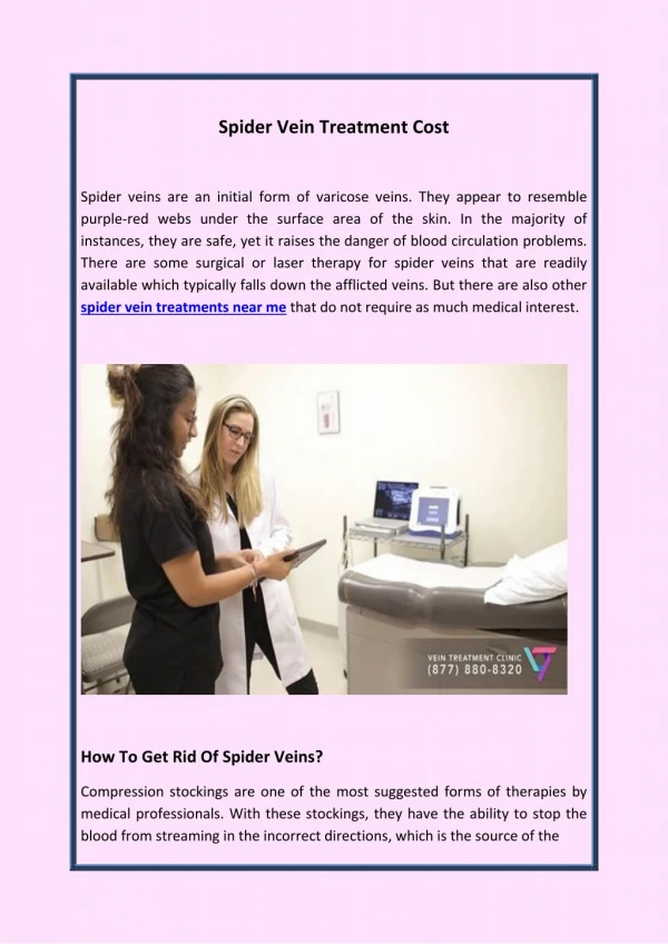 spider vein treatment cost