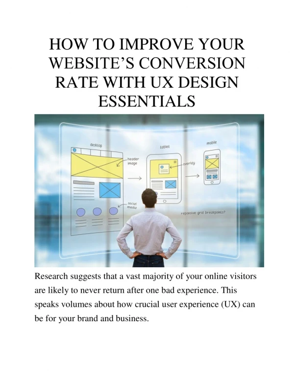 how to improve your website s conversion rate
