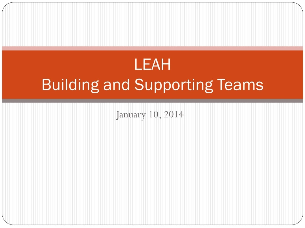 leah building and supporting teams