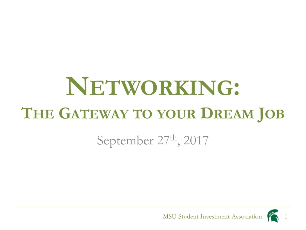 networking the gateway to your dream job