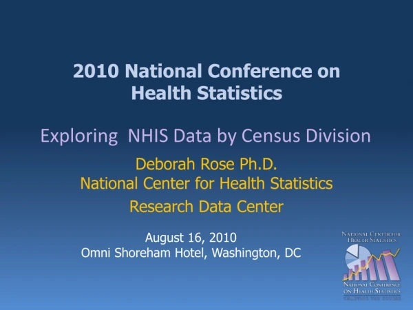 2010 National Conference on Health Statistics