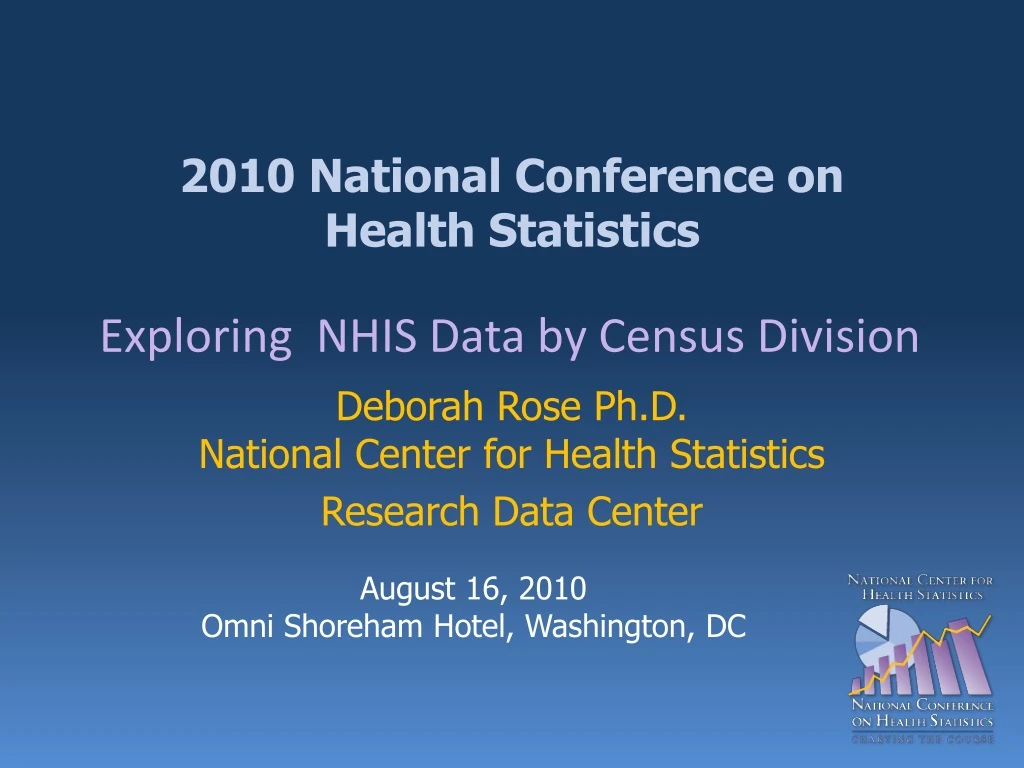 2010 national conference on health statistics