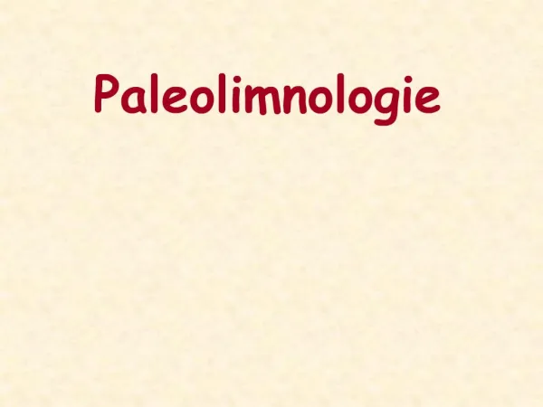 Paleolimnologie