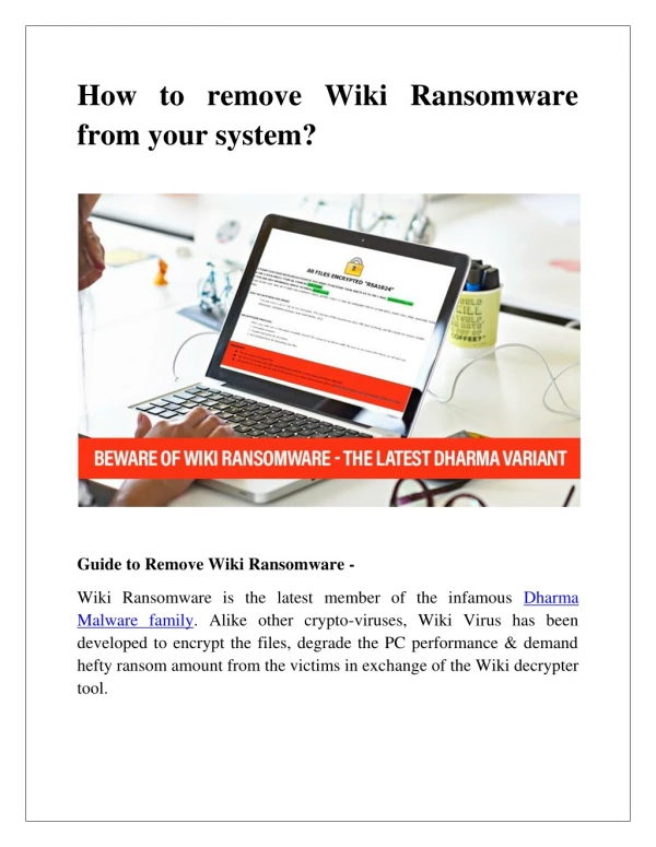 How to remove Wiki Ransomware from your system