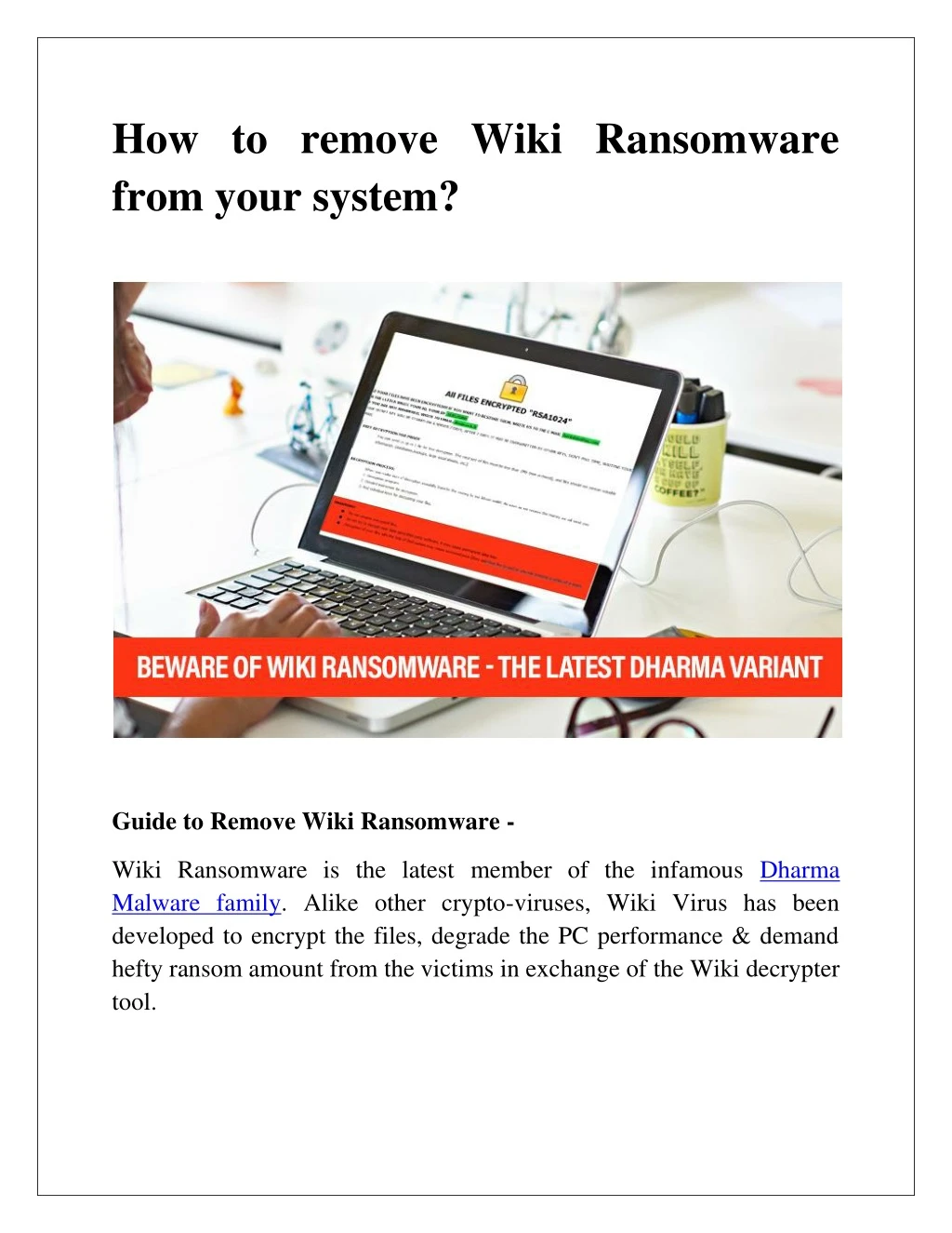 how to remove wiki ransomware from your system