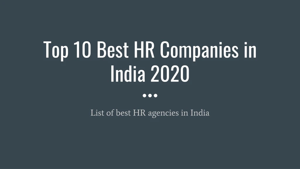 top 10 best hr companies in india 2020
