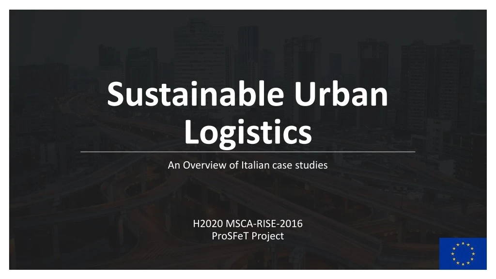 sustainable urban logistics