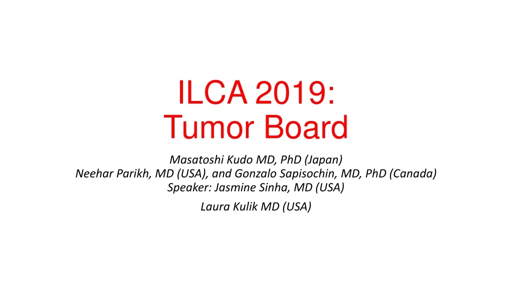 ilca 2019 tumor board