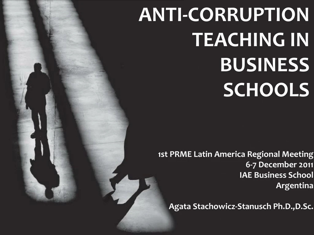 anti corruption teaching in business schools