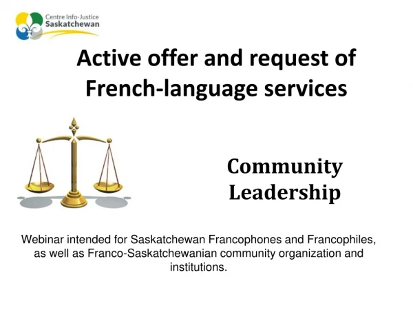 Active offer and request of French- language services