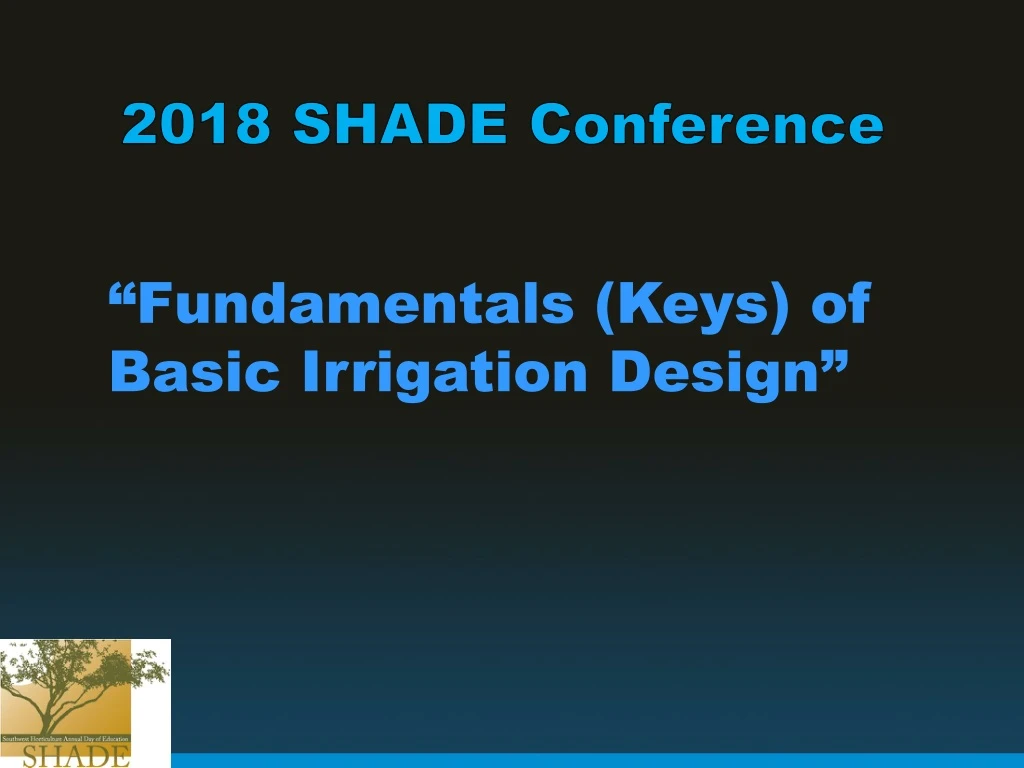 2018 shade conference