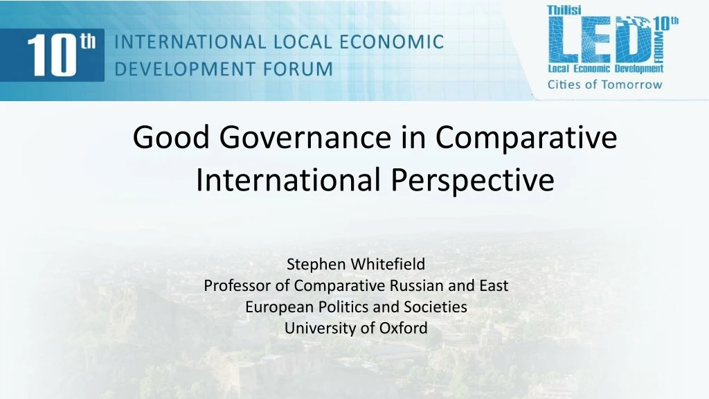 good governance in comparative international