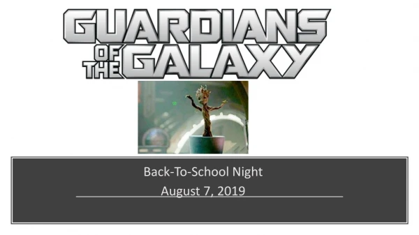 Back-To-School Night August 7 , 2019
