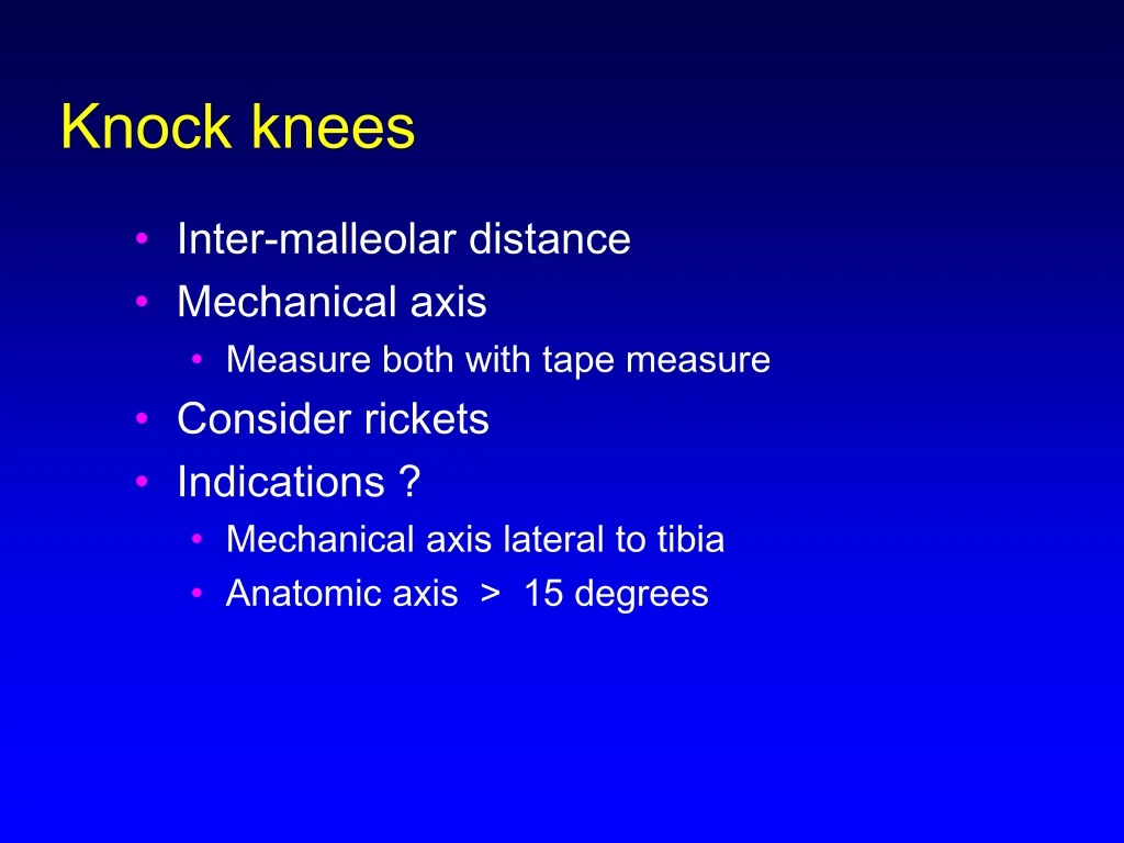 knock knees