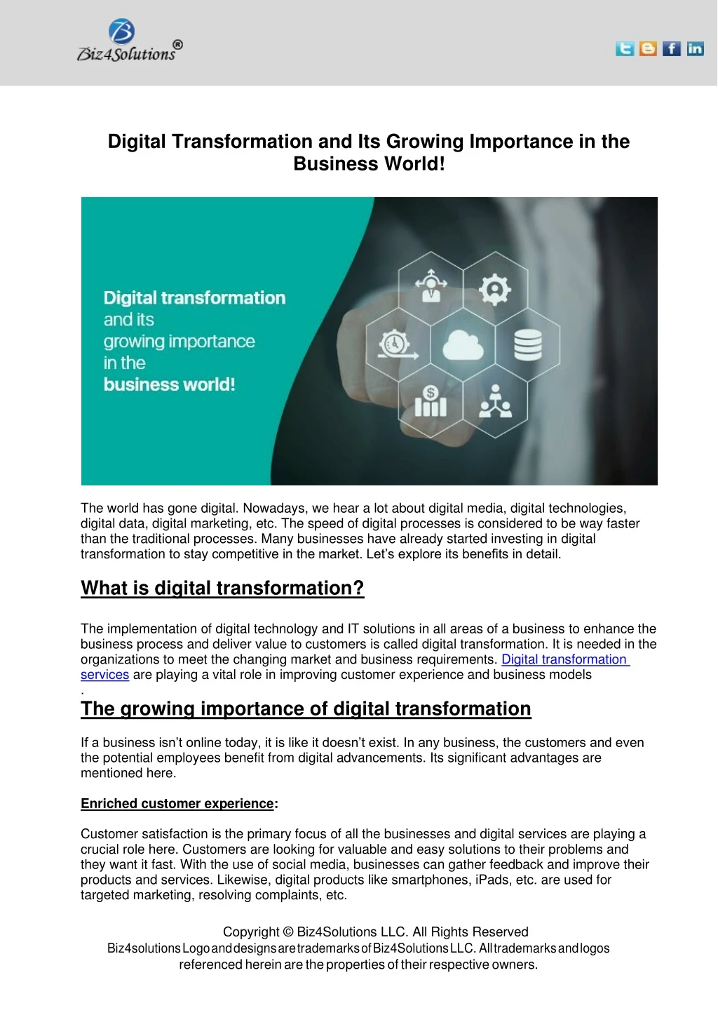 digital transformation and its growing importance
