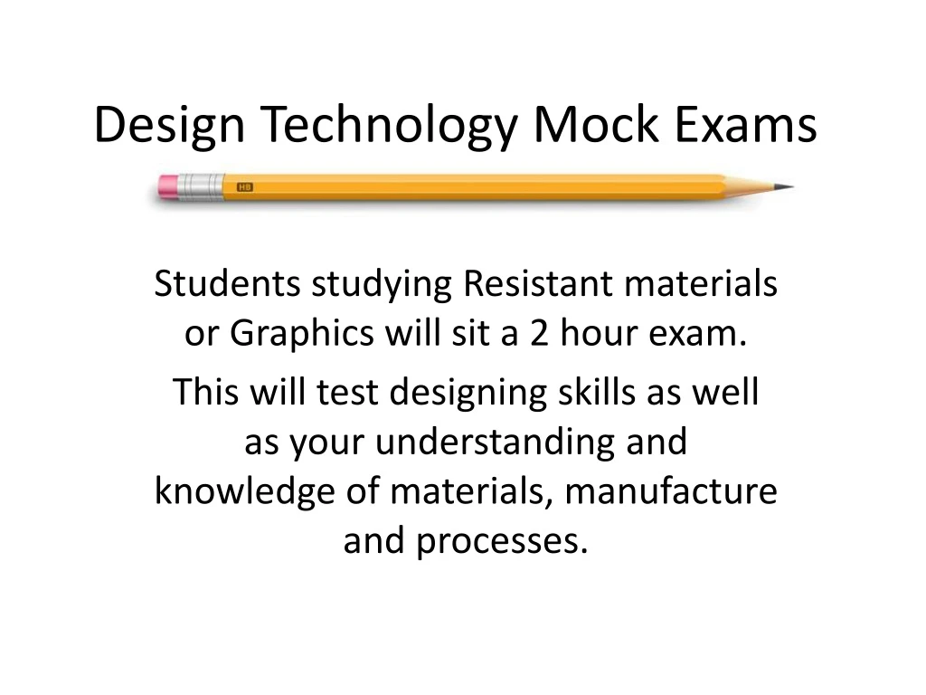 design technology mock exams