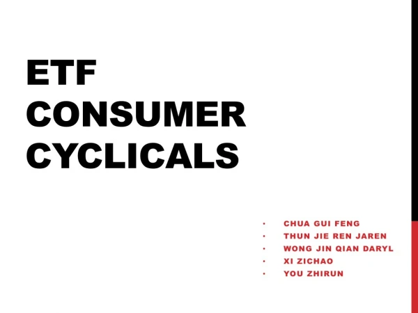 ETF Consumer Cyclicals