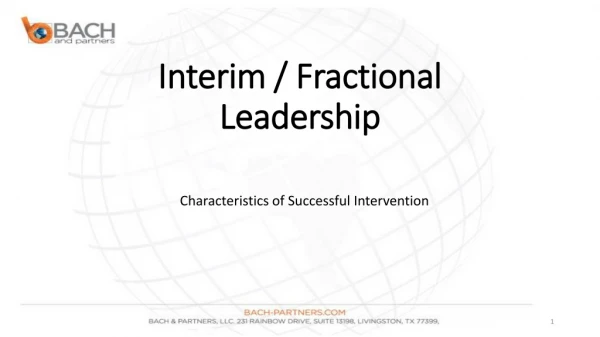 Interim / Fractional Leadership