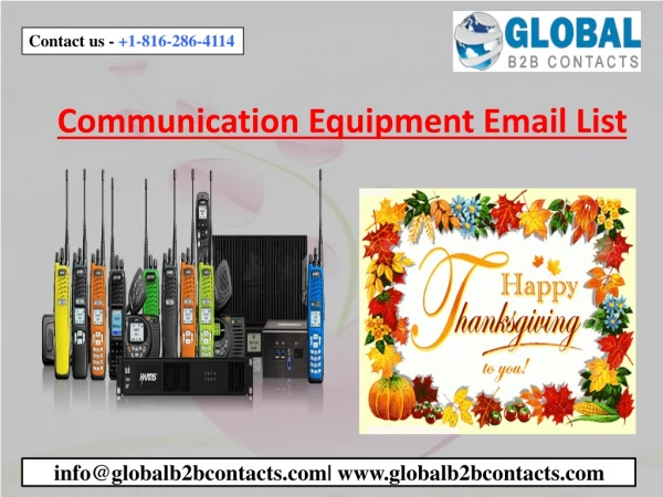 communication equipment email list