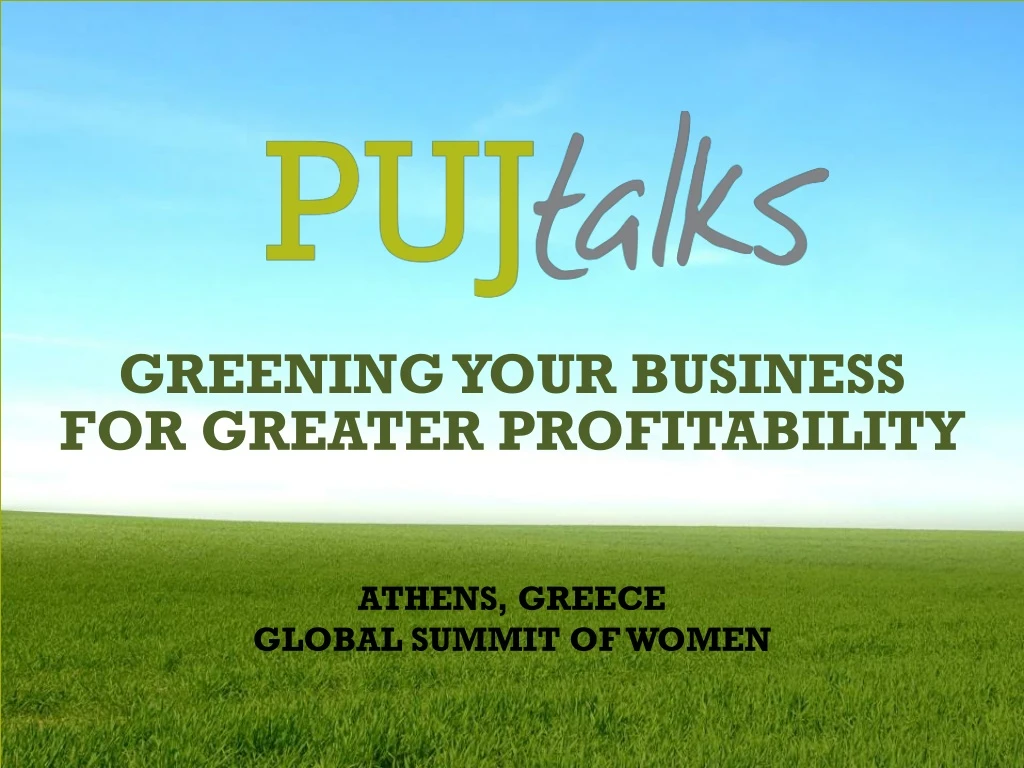 greening your business for greater profitability
