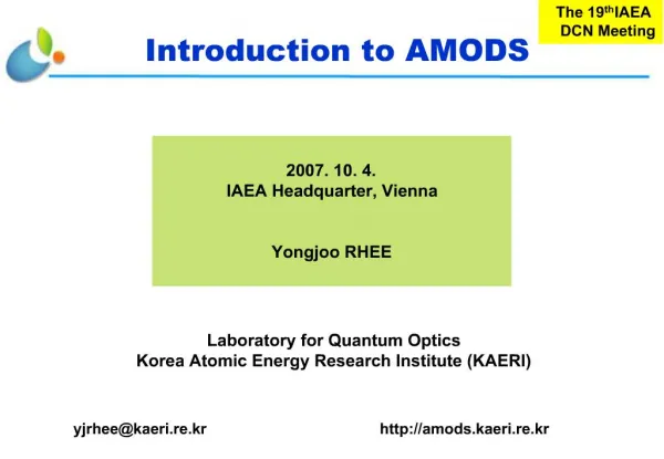 Introduction to AMODS