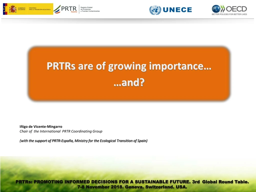 prtrs are of growing importance and