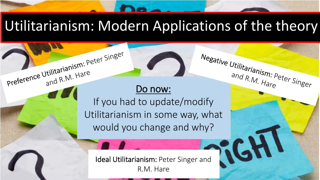 utilitarianism modern applications of the theory