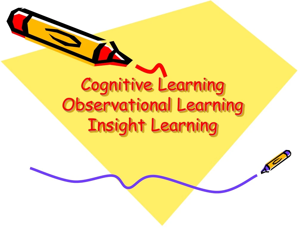 cognitive learning observational learning insight learning