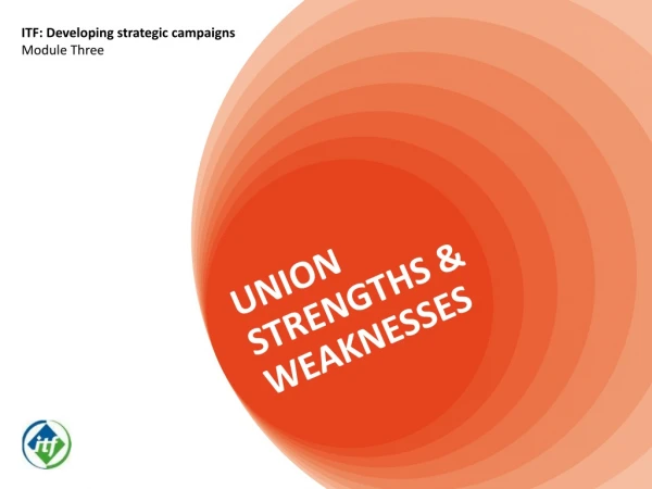 UNION STRENGTHS &amp; WEAKNESSES