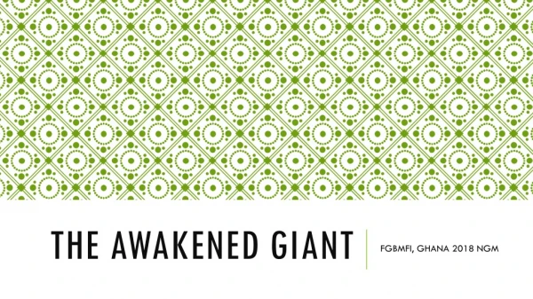THE AWAKENED GIANT