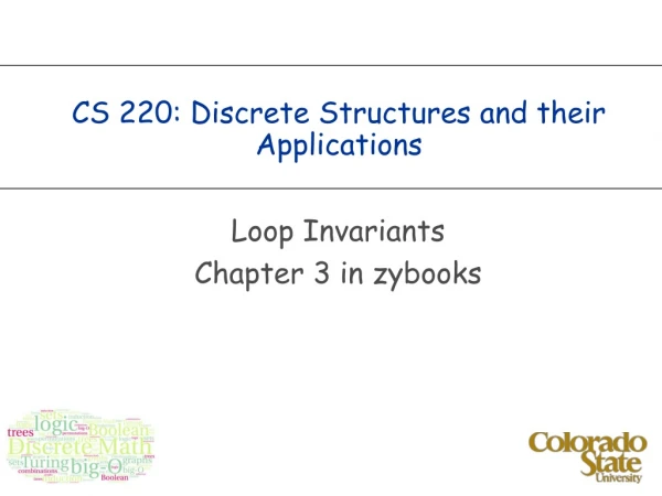 CS 220: Discrete Structures and their Applications