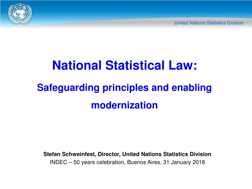 national statistical law safeguarding principles and enabling modernization