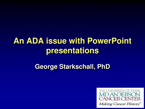 An ADA issue with PowerPoint presentations