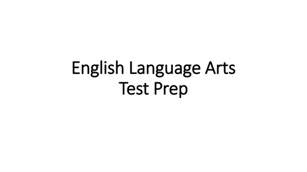 English Language Arts Test Prep