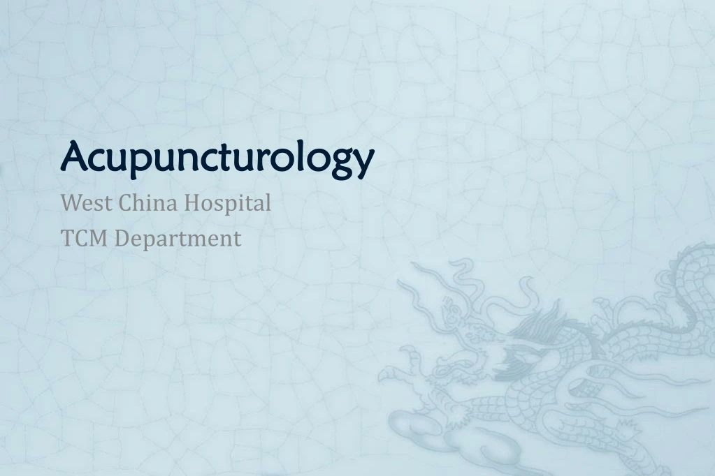 acupuncturology