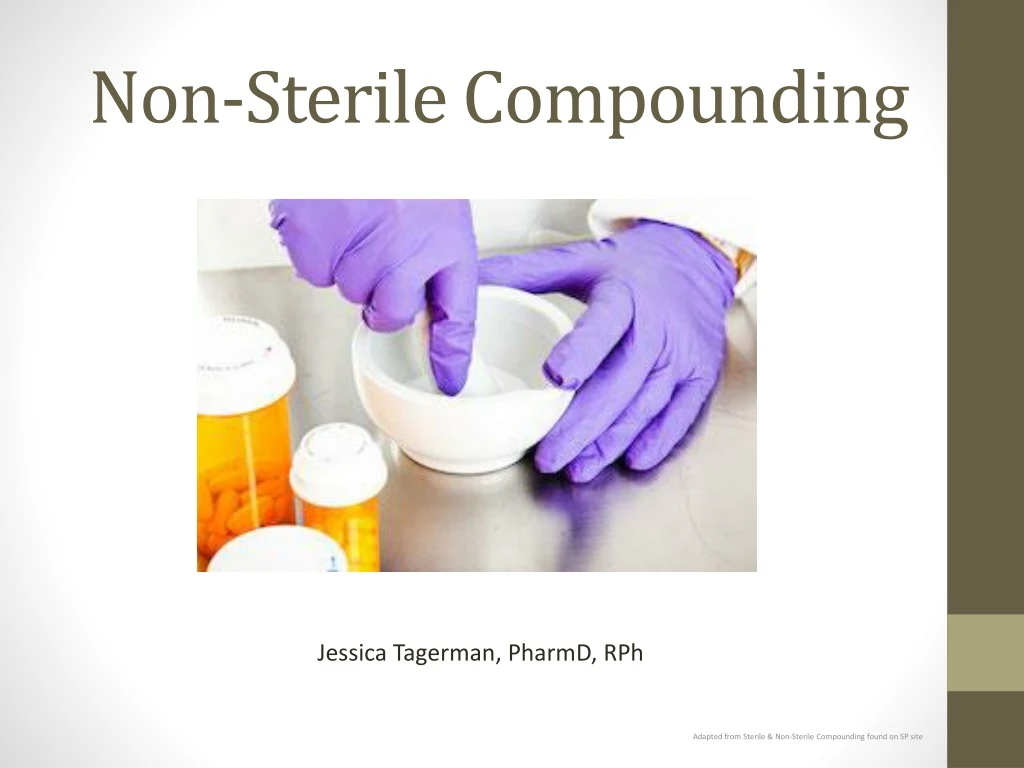 non sterile compounding