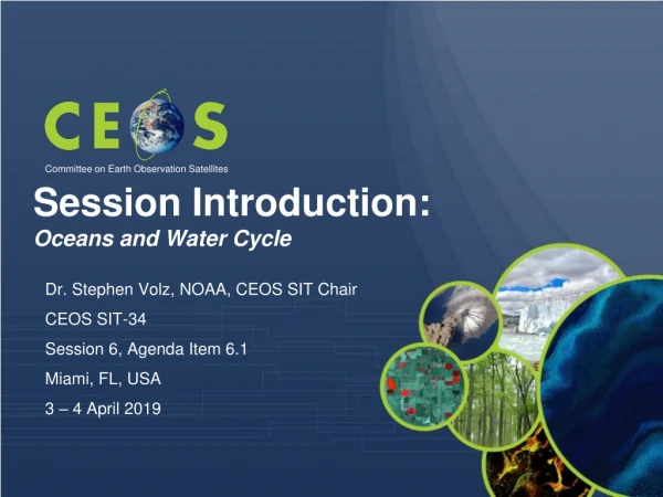 Session Introduction: Oceans and Water Cycle