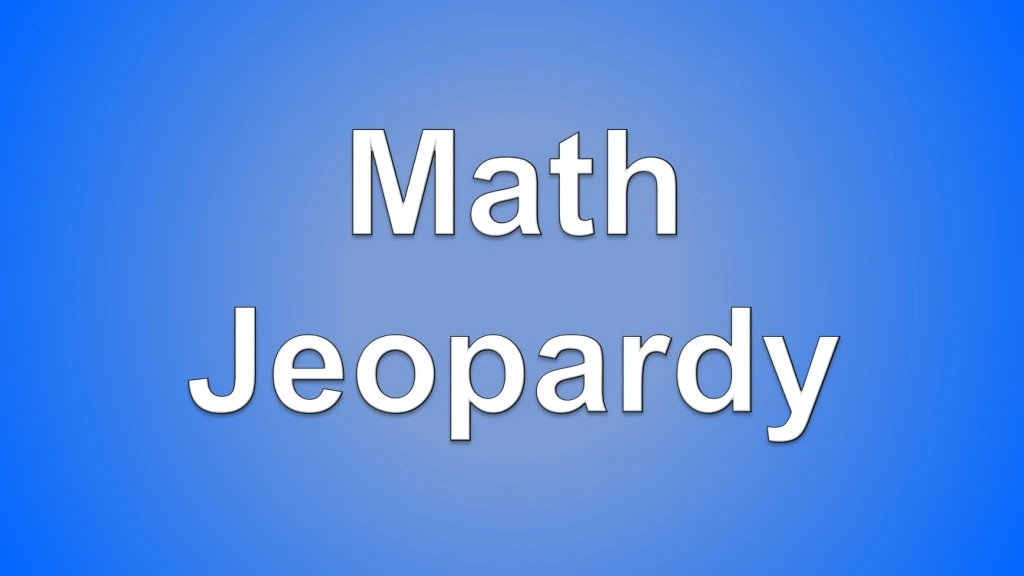 math jeopardy